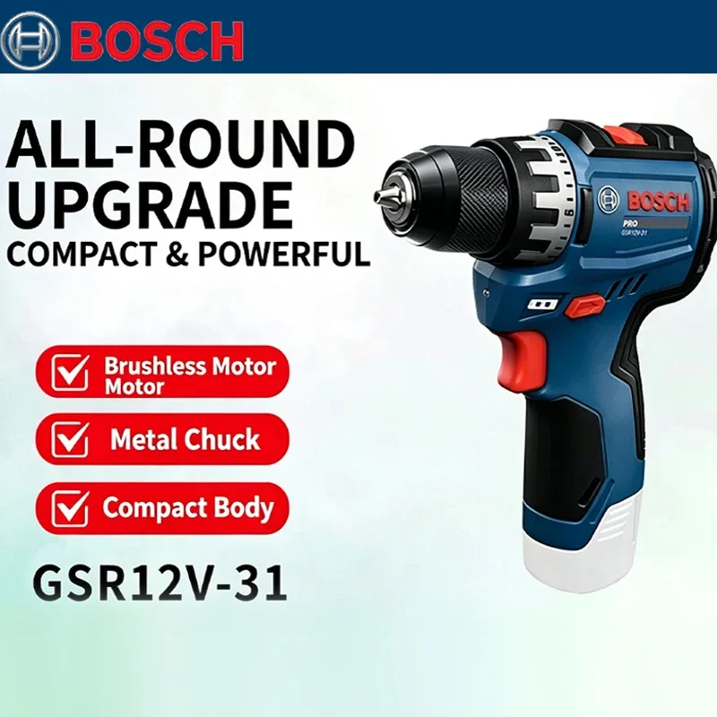 Power Tools Professional - Бесщеточная электрическая дрель Bosch GSR 12V-31