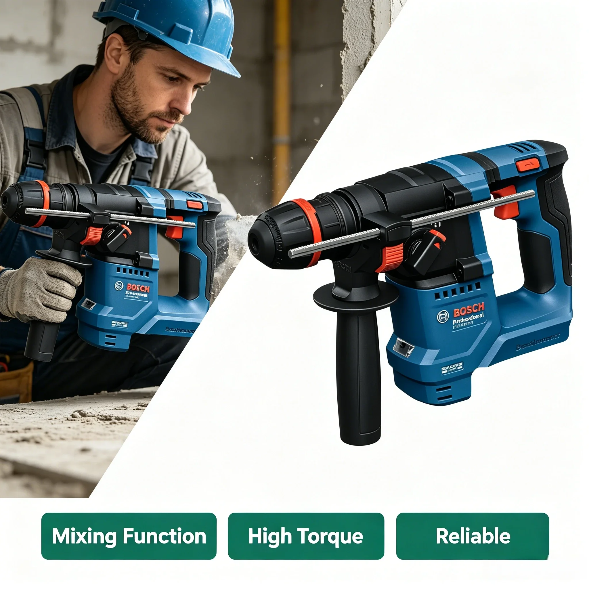 Power Tools Professional - BOSCH GBH 18V-18X 18В Бесщеточный Аккумуляторный