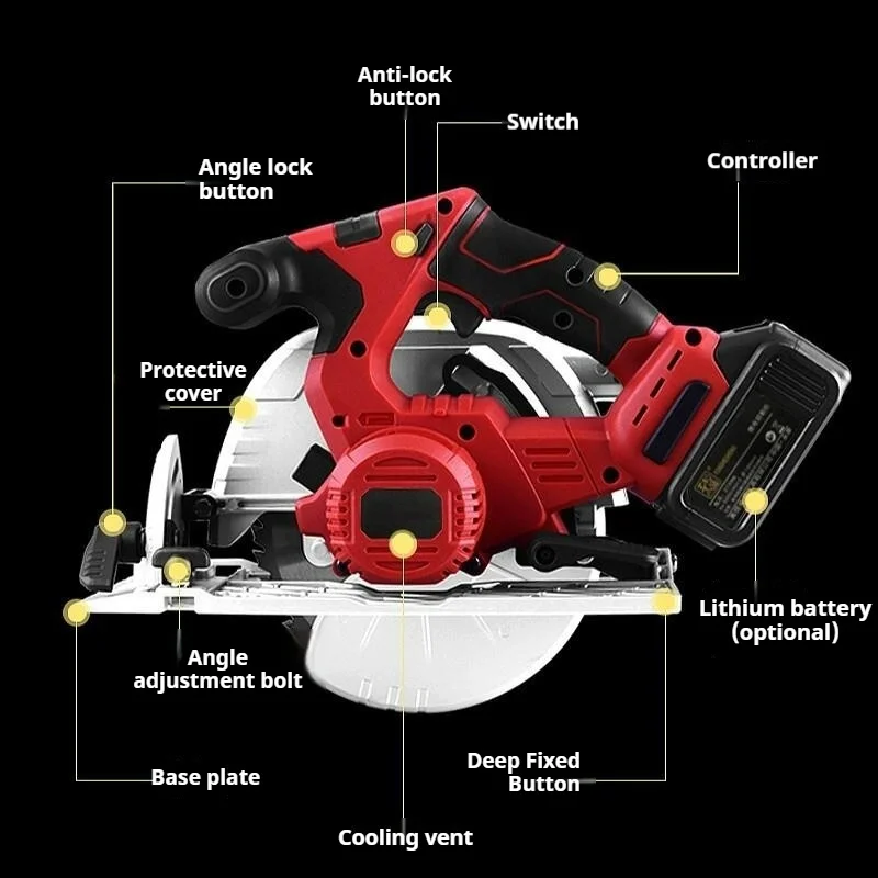 Power Tools Wood - Бесщеточная литиевая электрическая резательная машина, высокомощный