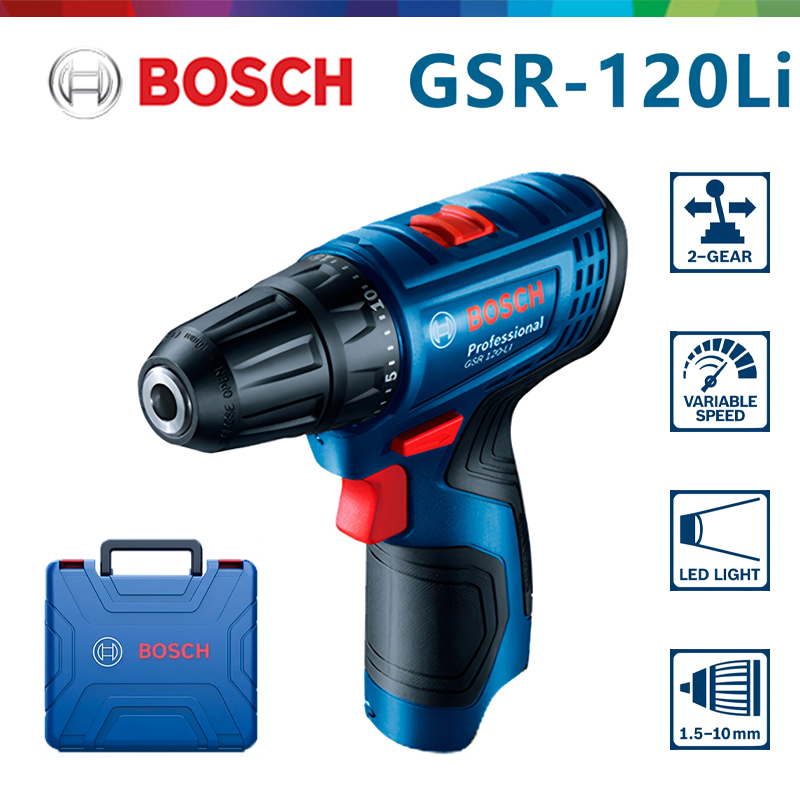 Cordless Drill Driver - Аккумуляторная электрическая дрель Bosch GSR 120-LI