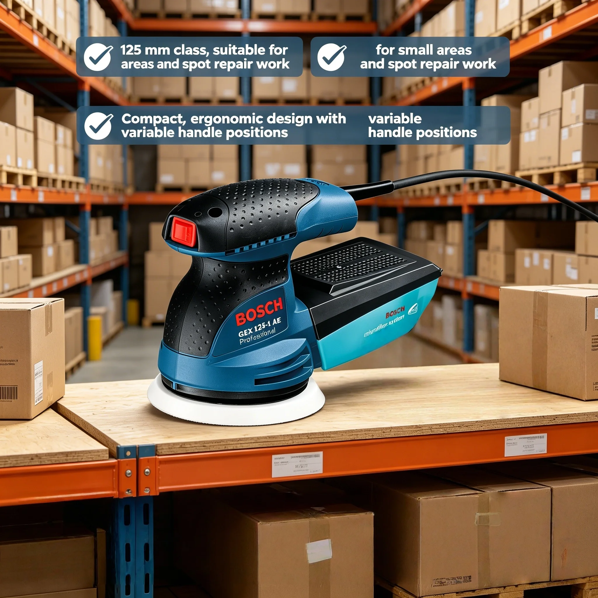 BOSCH GEX 125-1AE, 220 В, эксц – обзор и цена Power Tools Sander