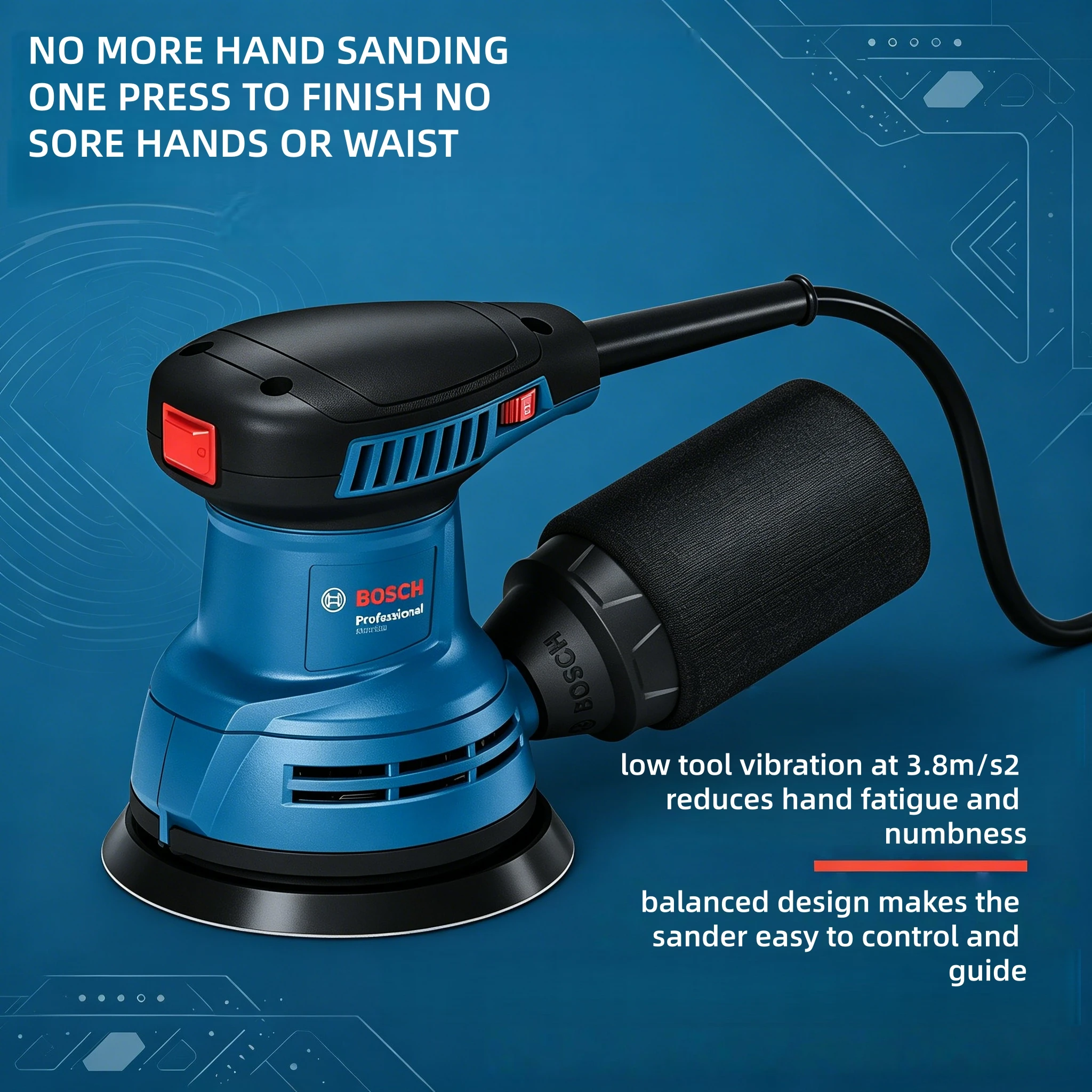Bosch GEX125, 280 Вт, мощная о – обзор и цена Power Tools Wood